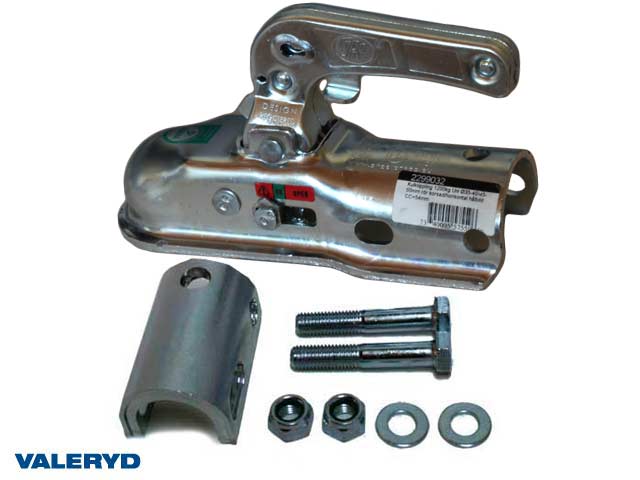 Kulkoppling 1200kg Uni Ø35-40-45-50mm rör korsad/horisontal hålbild; CC=40/54mm