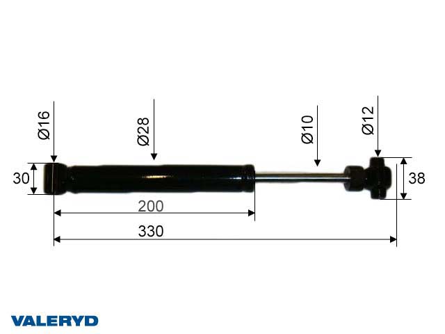 Påskjutsdämpare passar till AL-KO 131 R -92, CC=330