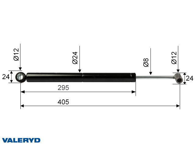 Påskjutsdämpare BPW ZAF 1,0-3 CC=405