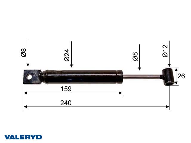Påskjutsdämpare passar till PAV/SR 0,7 MX1 CC=240