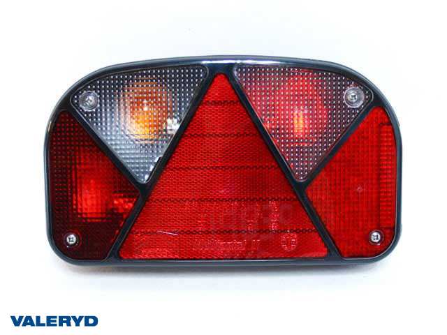 Baklampa Aspöck Multipoint 2 Vä 240x140x52 reflex, skyltbel. i nederkant. Bajonettanslutning 5-pol.