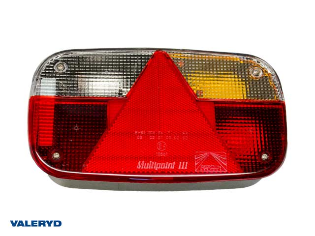 Baklampa Aspöck Multipoint III Hö 244x138x60 med backljus, bajonettansl. 5-pol, m glödlampor