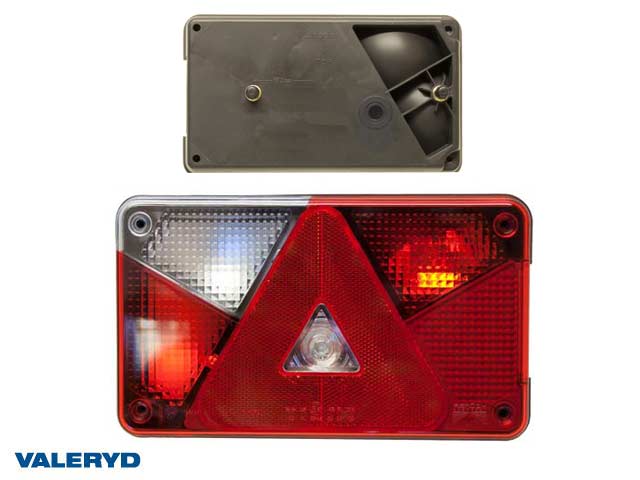 Baklampa Aspöck Multipoint 5 Vä 238x140x55, kabelgenomföring på baksidan