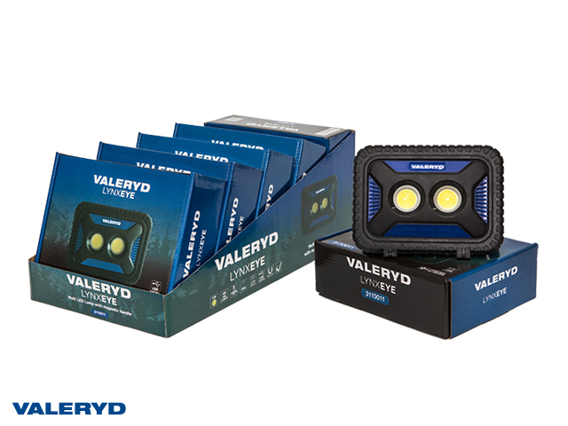 Multi LED Arbetslampa Valeryd med magnethandtag 170x105x45mm 1000Lm Uppladdningsbar (6-pack)