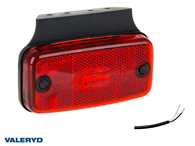 LED Positionsljus Valeryd 110x75x30 röd 12-30V inkl. 450 mm kabel