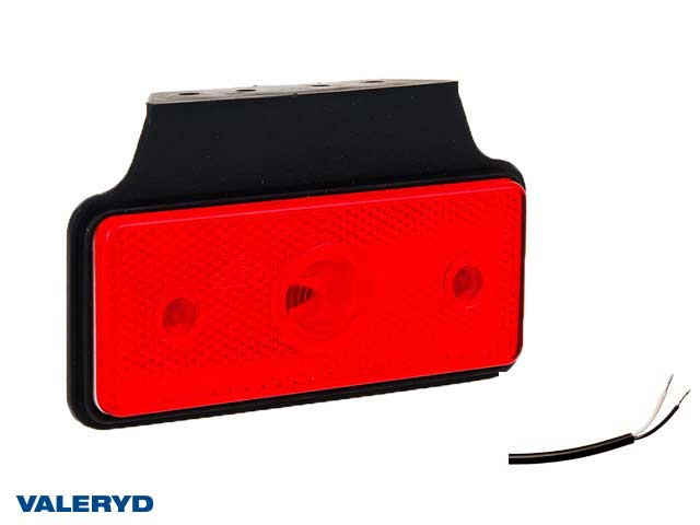 LED Positionsljus Valeryd 118x72x30 röd 12-30V inkl. 450 mm kabel