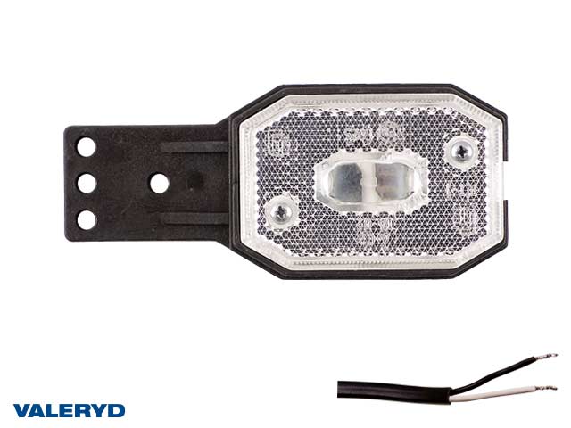 LED Positionsljus Valeryd 113x42x34 vit med fäste 12-30V inkl. 450mm kabel