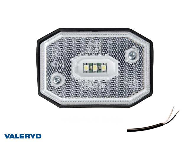 LED Positionsljus Valeryd 65x42x30 vit 12-30V inkl. 450mm kabel