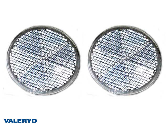 Rund reflex 60 mm vit självhäftande (2-pack)