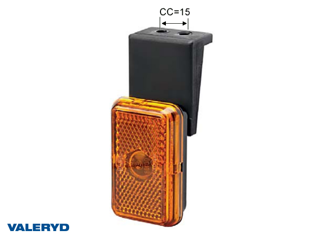 Sidomarkeringslykta Jokon 74x45x22,5 gul med gummifäste