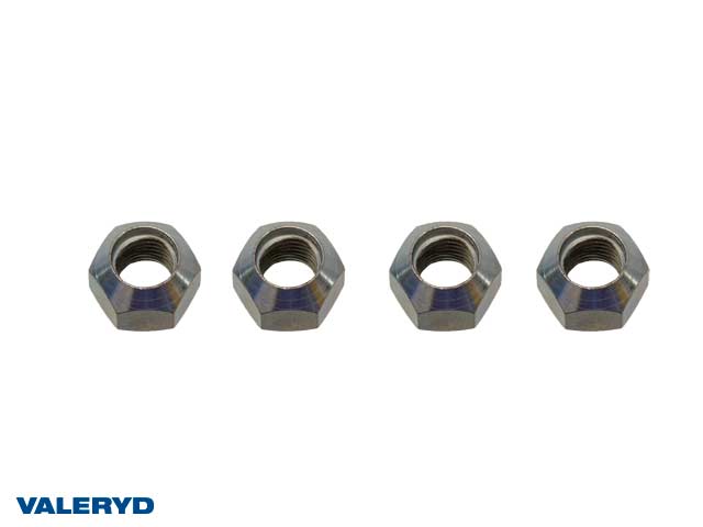 Hjulmutter Konisk M12x1,5 nyckelvidd 19mm, 4-pack