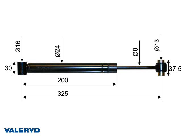 Påskjutsdämpare passar till AL-KO 161VB/VB-2, 365482, CC=325