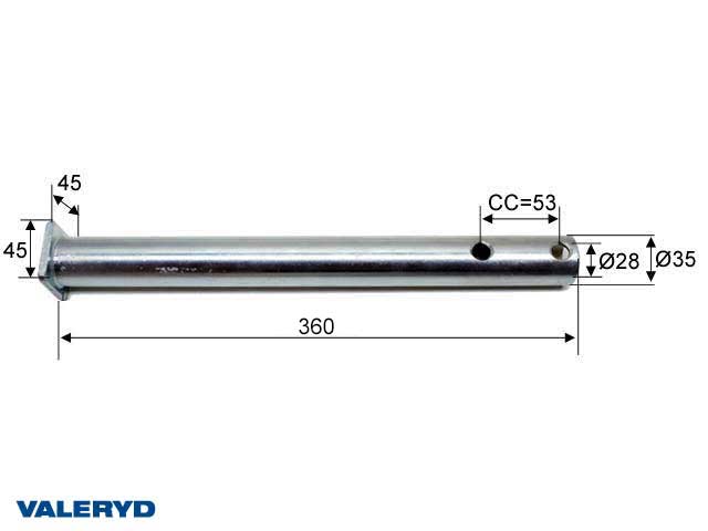 Dragrör Al-Ko 60S/2, 90S/3; 625626, Ø 35mm