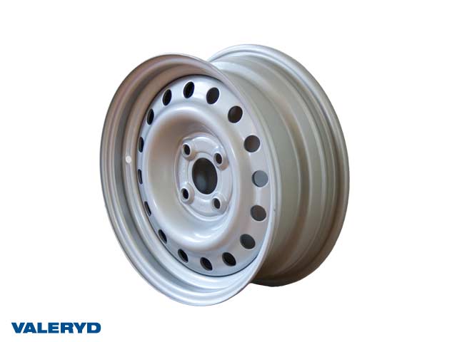 Fälg 5.50x14 Bultcirkel 4x100 Centrumhål 57mm Offset +30 silver, max 750kg