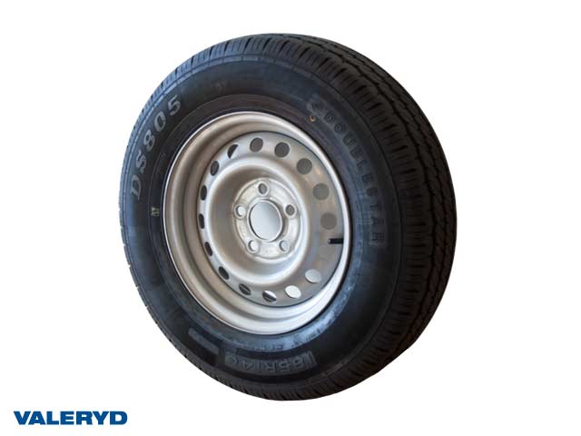 Hjul 185R14C Fälg 5.5x14 Bultcirkel 5x112 Centrumhål 66,6mm Offset +30 Silver Max 800/850kg