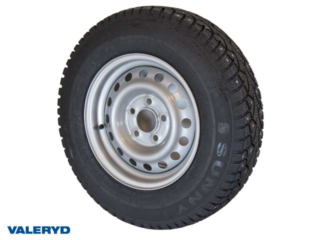 Hjul Hö dubb 185R14C Fälg 5.5x14 Bultcirkel 5x112 Centrumhål 67mm Offset +30 Silver; Max 850 kg