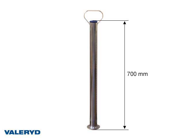 Stödben Ø48mm. 700mm med fotplatta och handtag