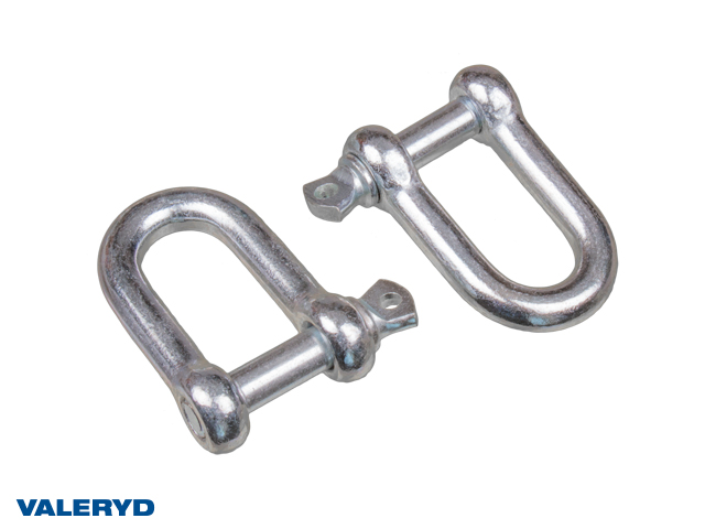 Schackel M6 rak galvaniserad (2-pack)