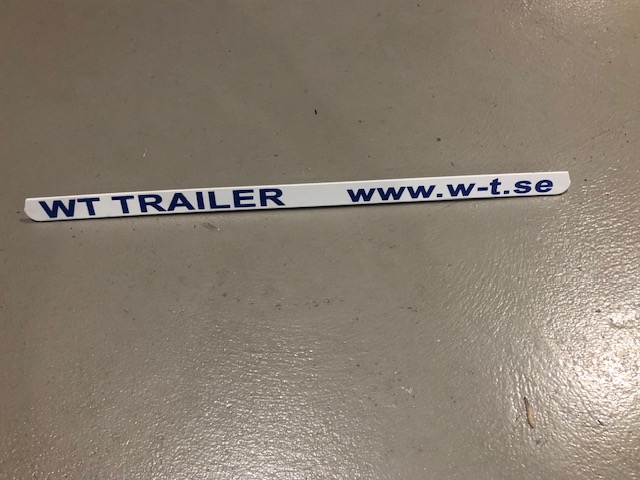 Plast list till registrerings plåts hållaren